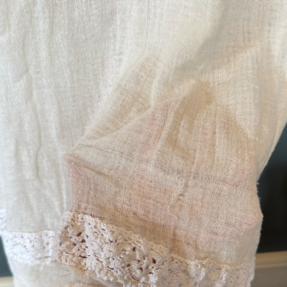 RARE Jens Pirate Booty + Free People lace inroads maxi button down dress sz M/L - Picture 15 of 15